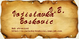 Vojislavka Bošković vizit kartica